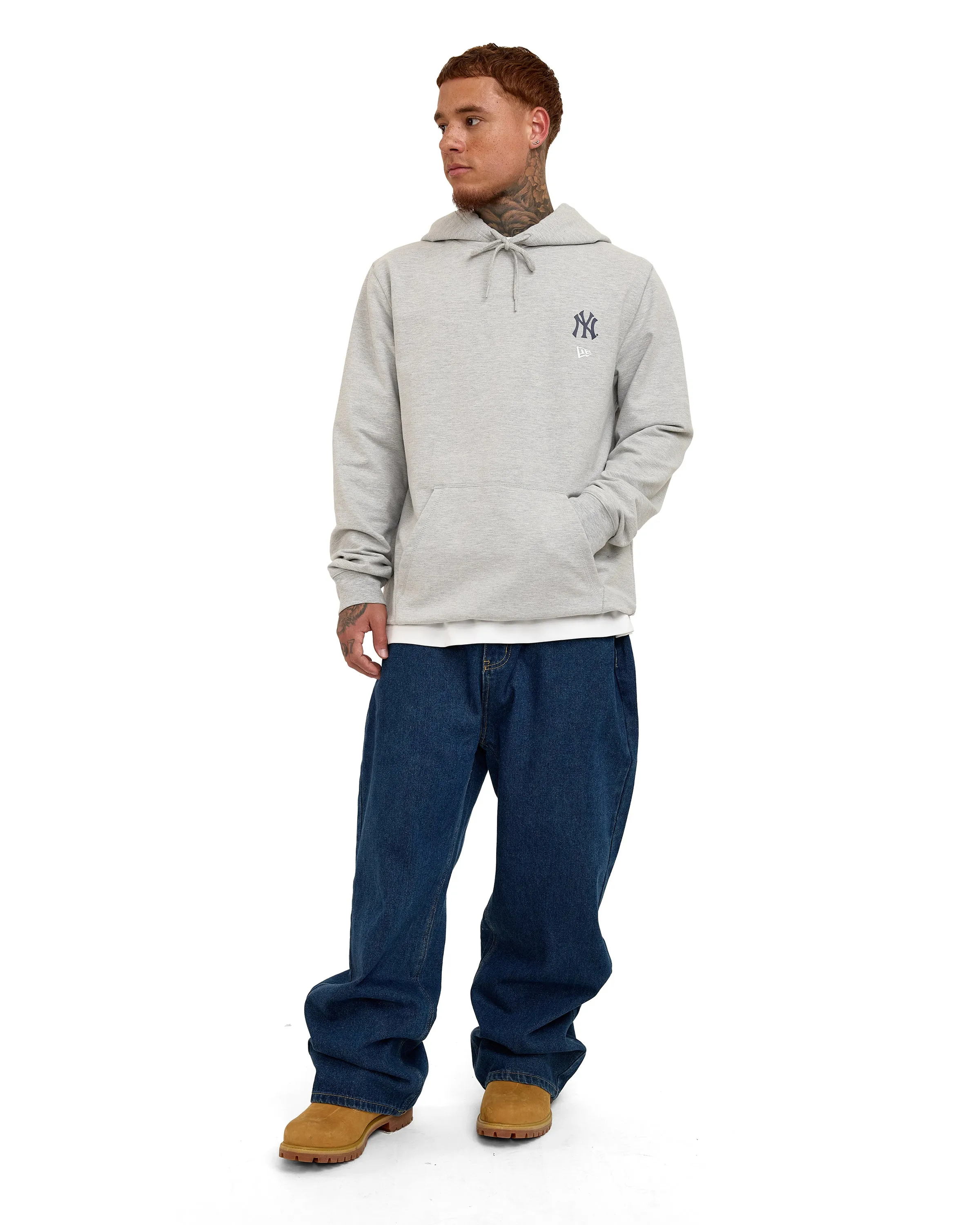 New York Yankees Logo Essentials Gray Hoodie sold by New Era product image thumbnail 4