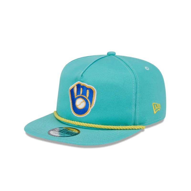 Milwaukee Brewers Clear Mint Golfer Hat sold by New Era