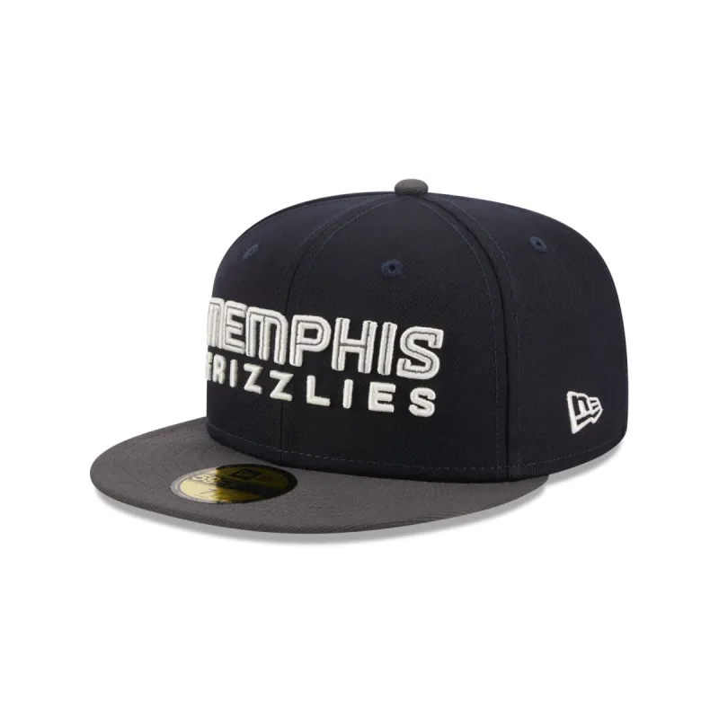 Memphis Grizzlies Navy Crown 59FIFTY Fitted Hat sold by New Era
