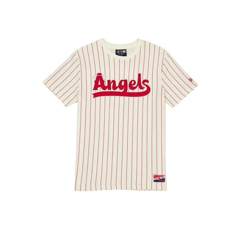 Los Angeles Angels Throwback Pinstripe T-Shirt sold by New Era