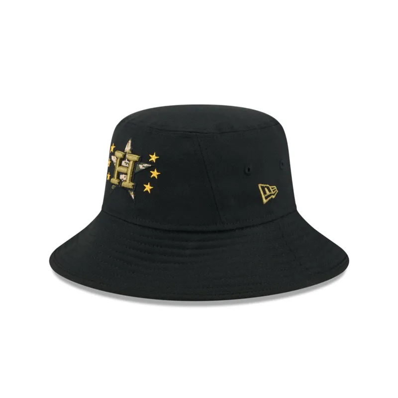 Houston Astros Armed Forces Day 2024 Stretch Bucket Hat sold by New Era