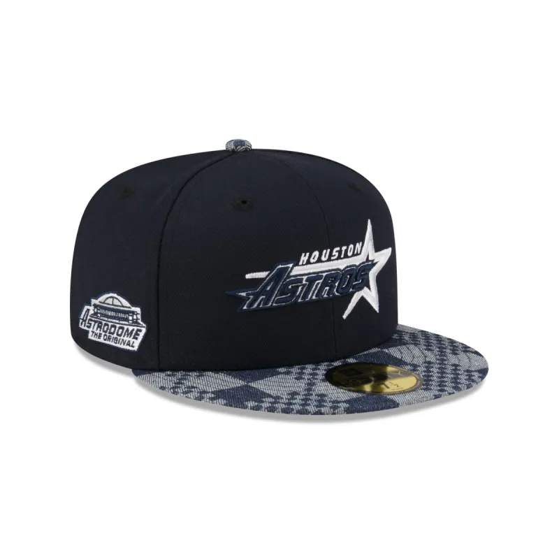 Houston Astros Pattern Denim 59FIFTY Fitted Hat sold by New Era