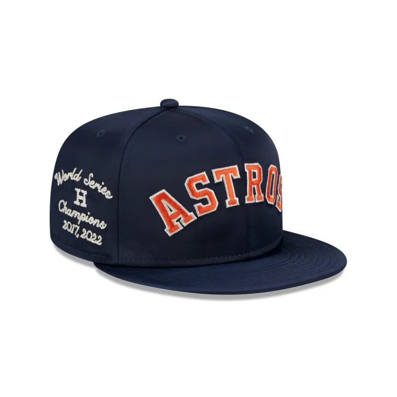 Houston Astros Satin Script 9FIFTY Snapback Hat sold by New Era