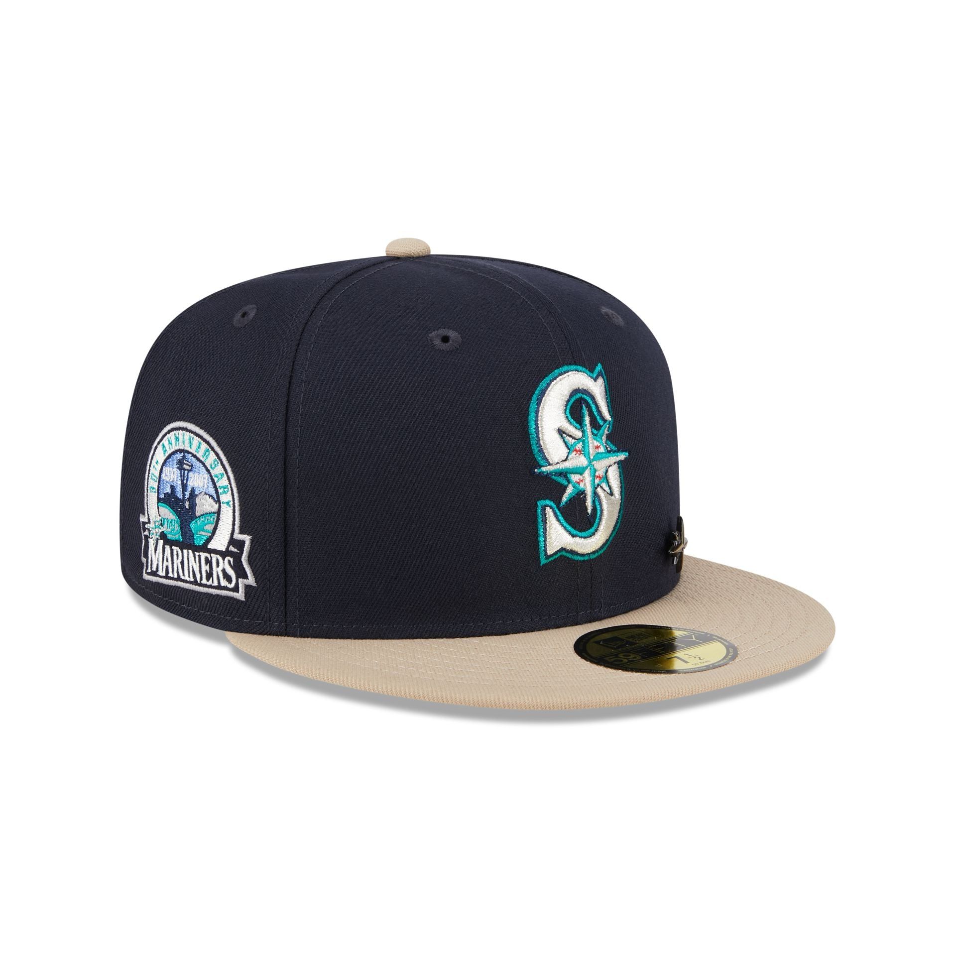 Seattle Mariners Varsity Pin 59FIFTY Fitted Hat sold by New Era