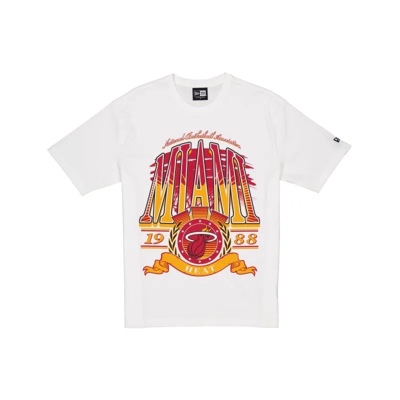 Miami Heat Sport Classics White T-Shirt sold by New Era