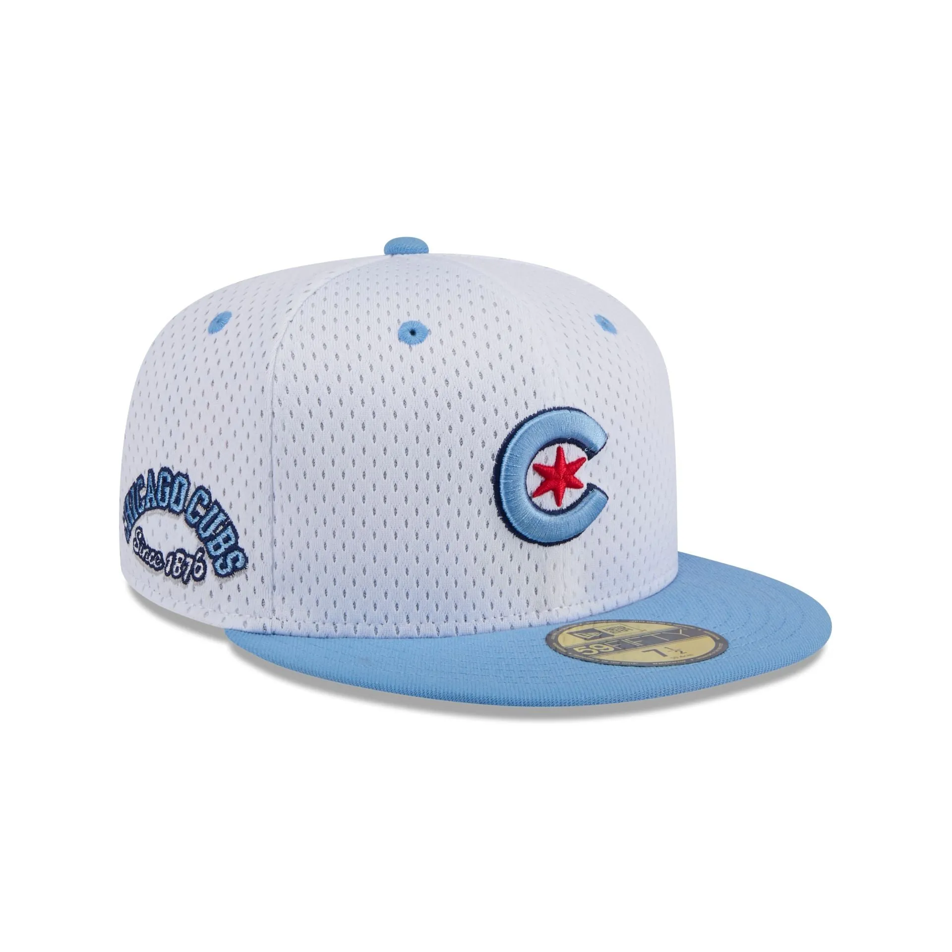 Chicago Cubs Throwback Mesh 59FIFTY Fitted Hat sold by New Era