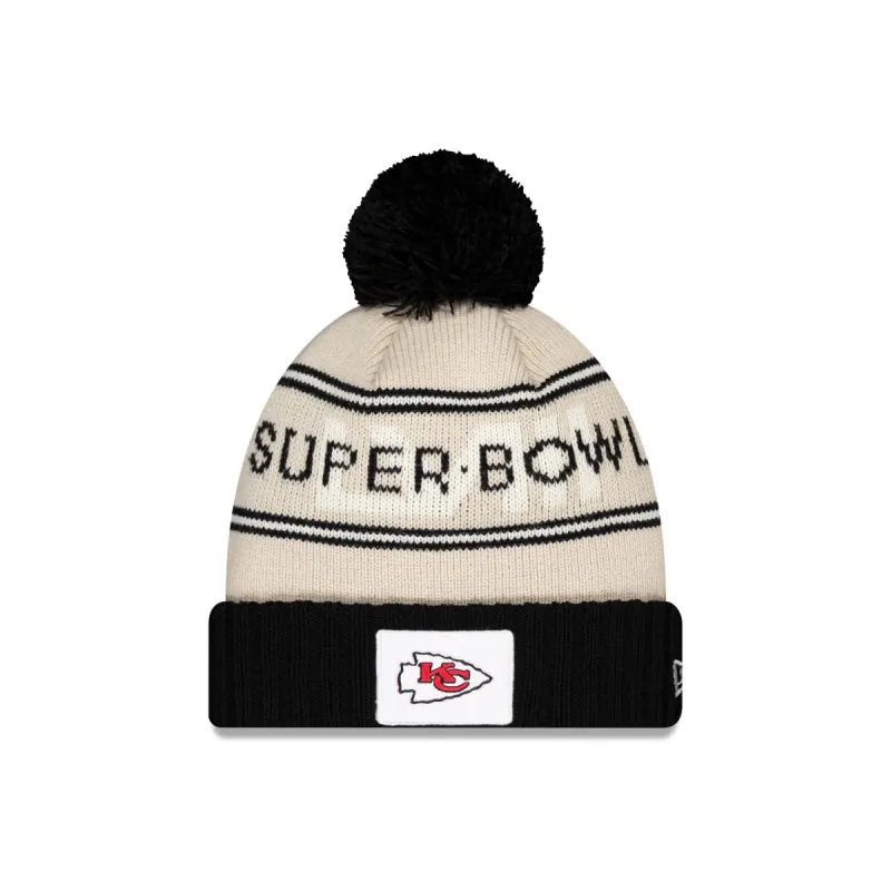 Kansas City Chiefs Super Bowl LVIII Participation Pom Knit Hat sold by New Era