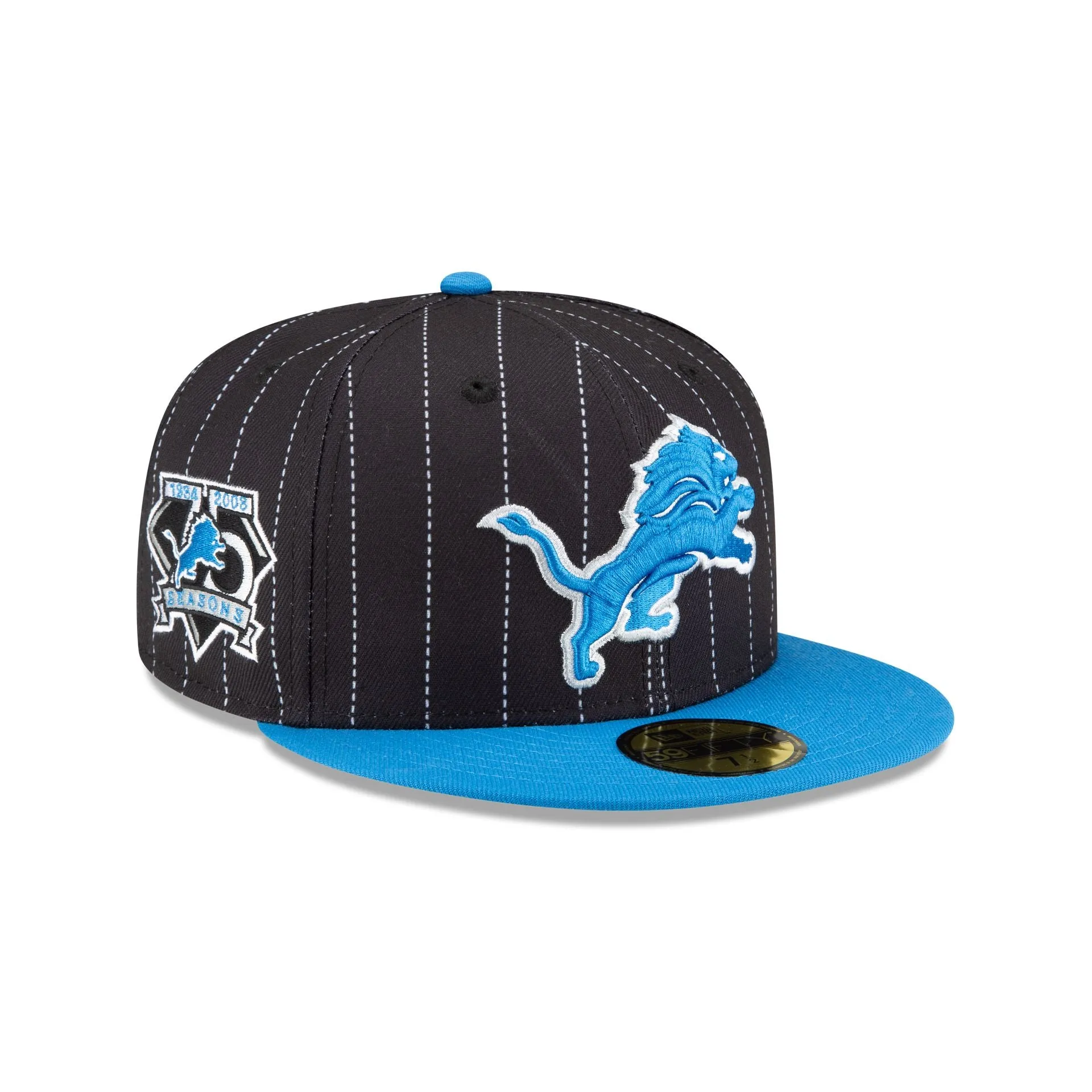 Just Caps Pinstripe Detroit Lions 59FIFTY Fitted Hat sold by New Era
