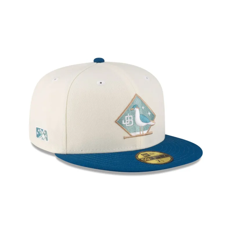 Jacksonville Beach Sea Birds Chrome Blue 59FIFTY Fitted Hat sold by New Era