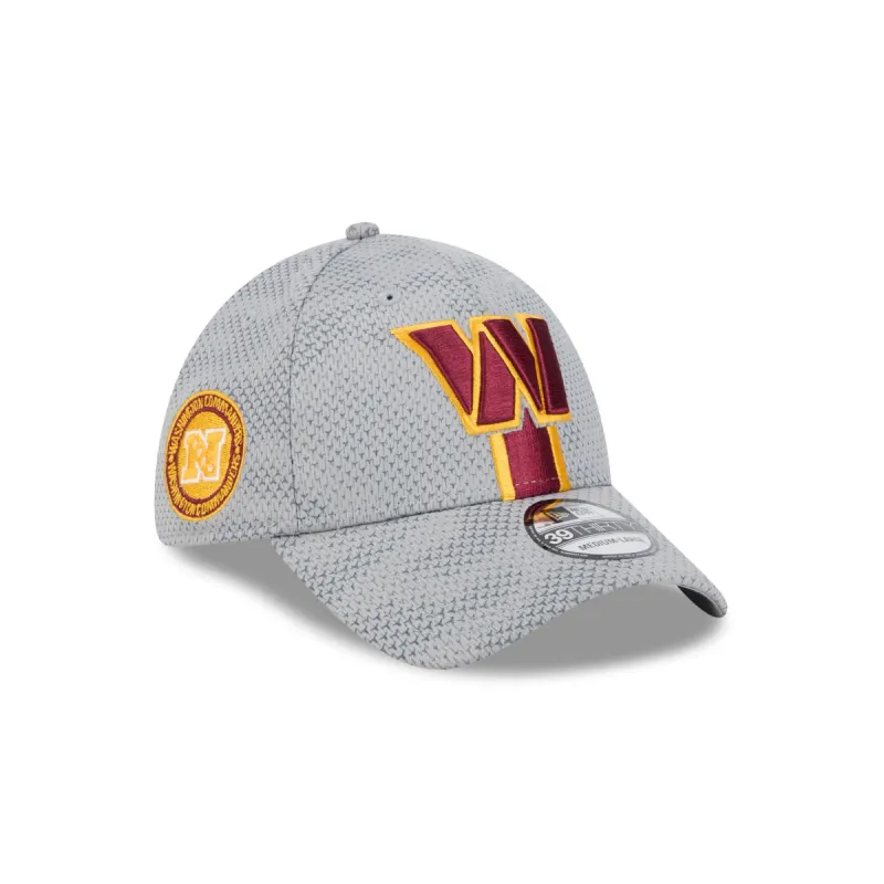 Washington Commanders 2024 Sideline Gray 39THIRTY Stretch Fit Hat sold by New Era