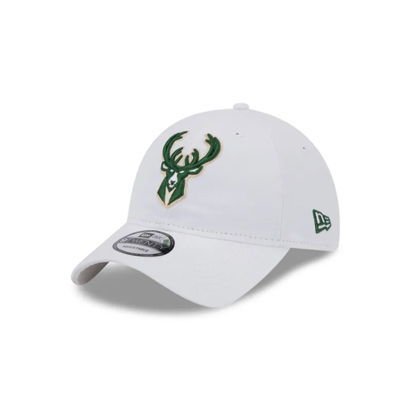 Milwaukee Bucks White 9TWENTY Adjustable Hat sold by New Era