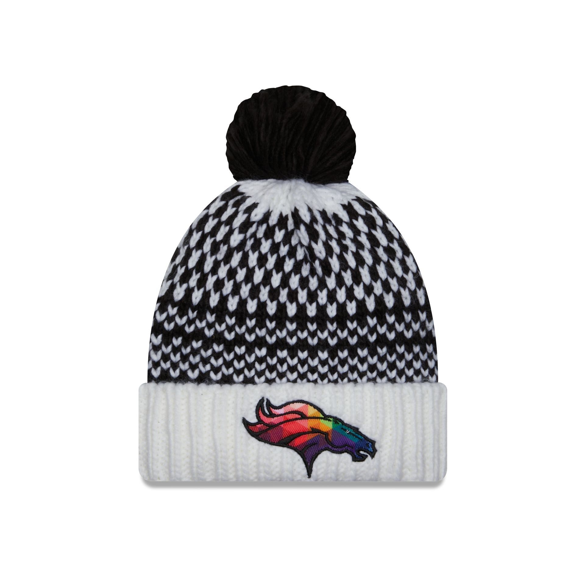 Denver Broncos 2023 Crucial Catch Women's Pom Knit Hat sold by New Era