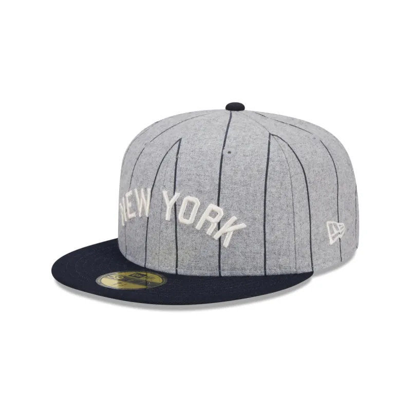 New York Yankees Heather Pinstripe 59FIFTY Fitted Hat sold by New Era