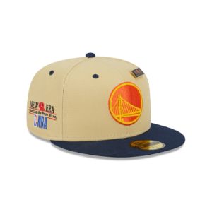 Golden State Warriors Tan 59FIFTY Fitted Hat sold by New Era