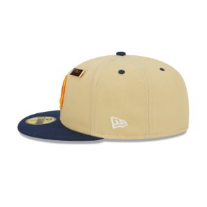 Golden State Warriors Tan 59FIFTY Fitted Hat sold by New Era
