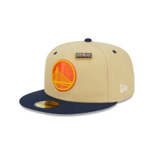Golden State Warriors Tan 59FIFTY Fitted Hat sold by New Era