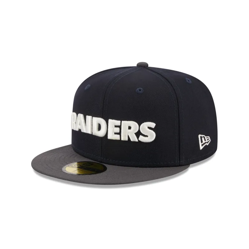 Las Vegas Raiders Navy Crown 59FIFTY Fitted Hat sold by New Era