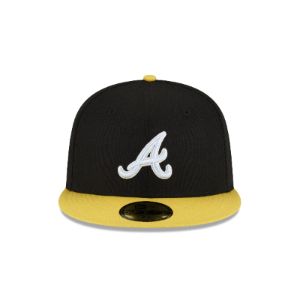 Atlanta Braves Chartreuse Visor 59FIFTY Fitted Hat sold by New Era