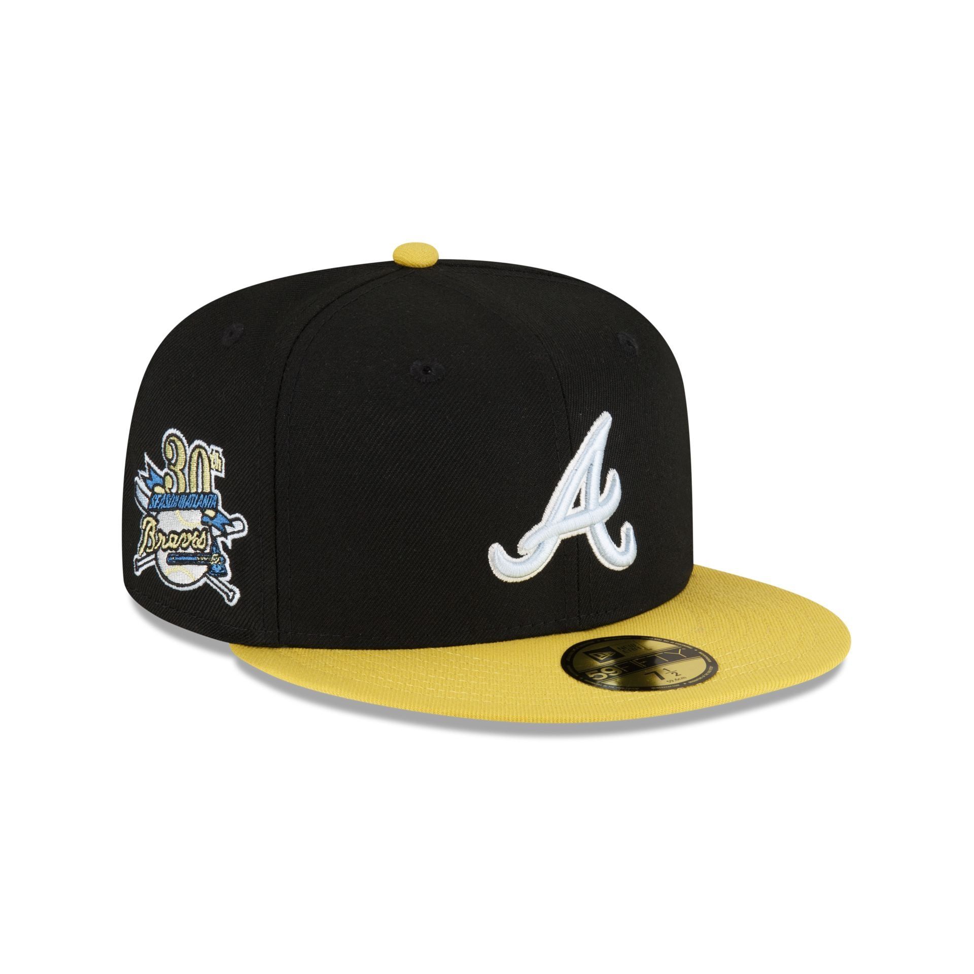 Atlanta Braves Chartreuse Visor 59FIFTY Fitted Hat sold by New Era