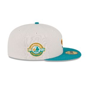 Just Caps Cadet Blue Montreal Expos 59FIFTY Fitted Hat sold by New Era