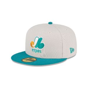 Just Caps Cadet Blue Montreal Expos 59FIFTY Fitted Hat sold by New Era