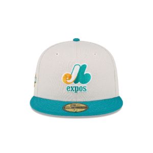 Just Caps Cadet Blue Montreal Expos 59FIFTY Fitted Hat sold by New Era