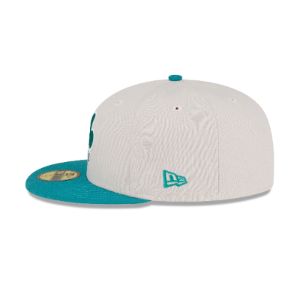 Just Caps Cadet Blue Montreal Expos 59FIFTY Fitted Hat sold by New Era