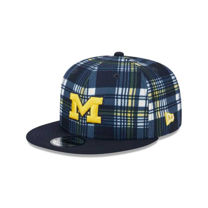 Michigan Wolverines Plaid 9FIFTY Snapback Hat sold by New Era