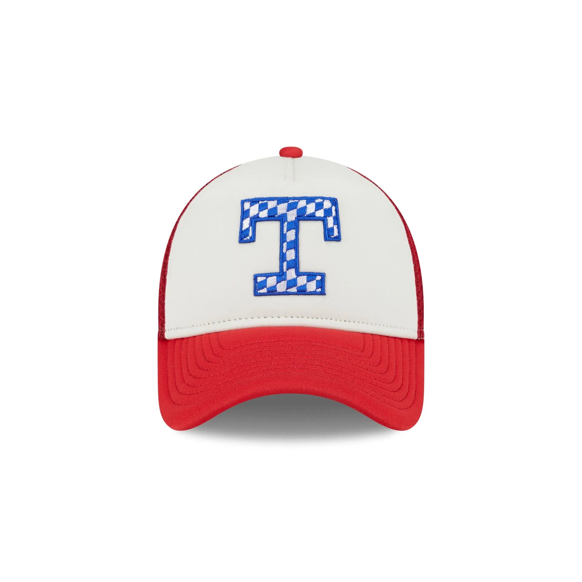Texas Rangers Checkered Flag 9FORTY A-Frame Trucker Hat sold by New Era product image thumbnail 2