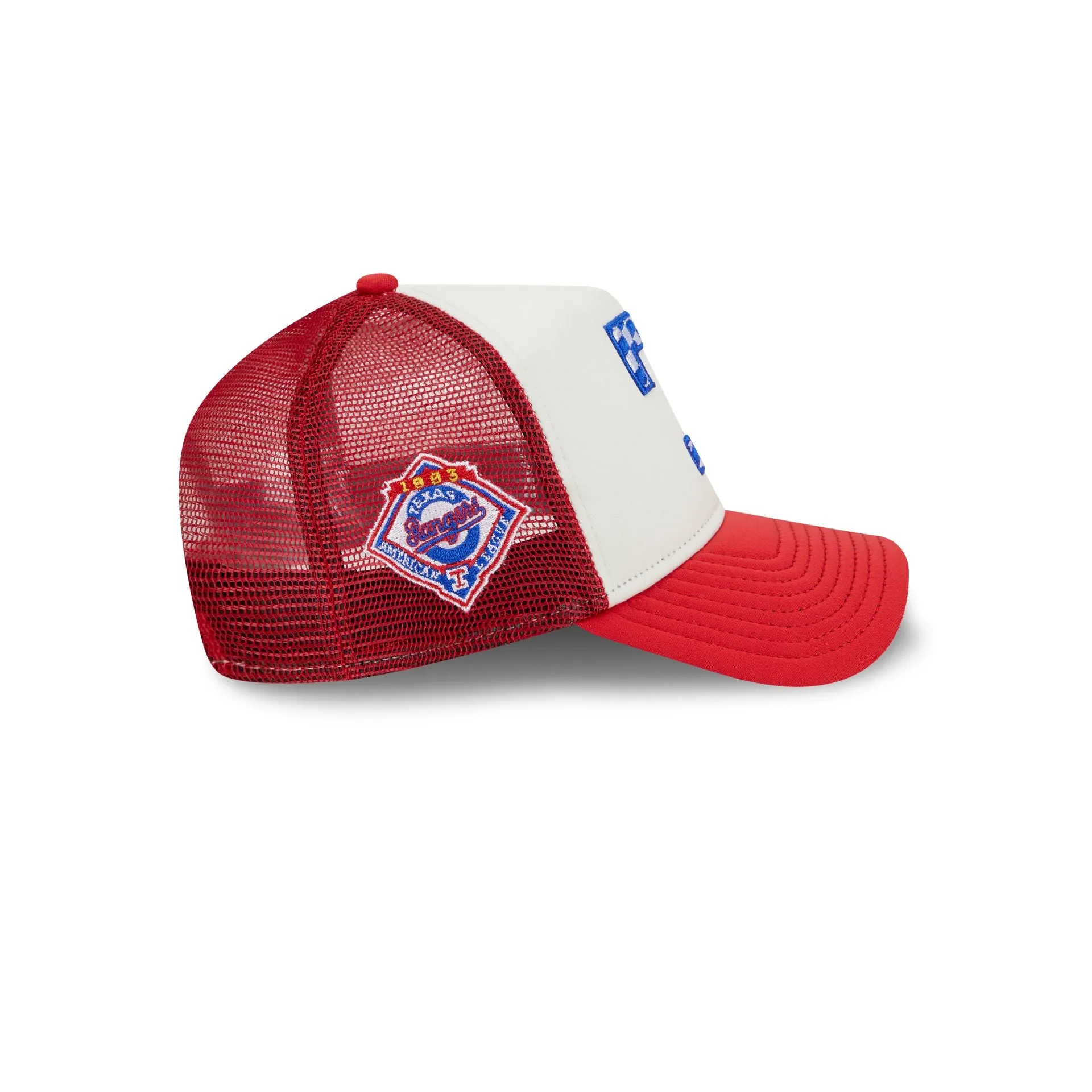 Texas Rangers Checkered Flag 9FORTY A-Frame Trucker Hat sold by New Era product image thumbnail 4
