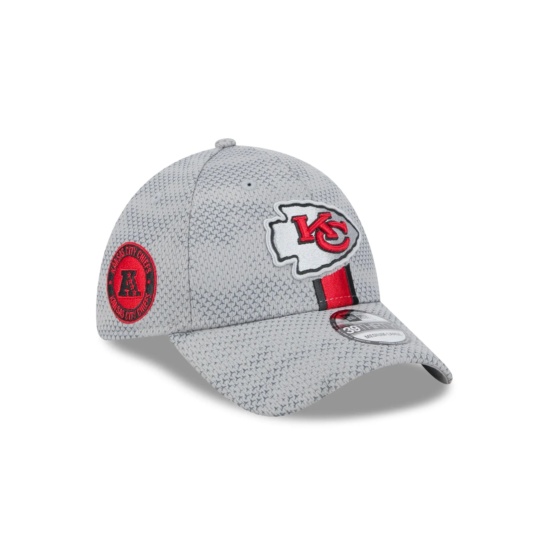 Kansas City Chiefs 2024 Sideline Gray 39THIRTY Stretch Fit Hat sold by New Era
