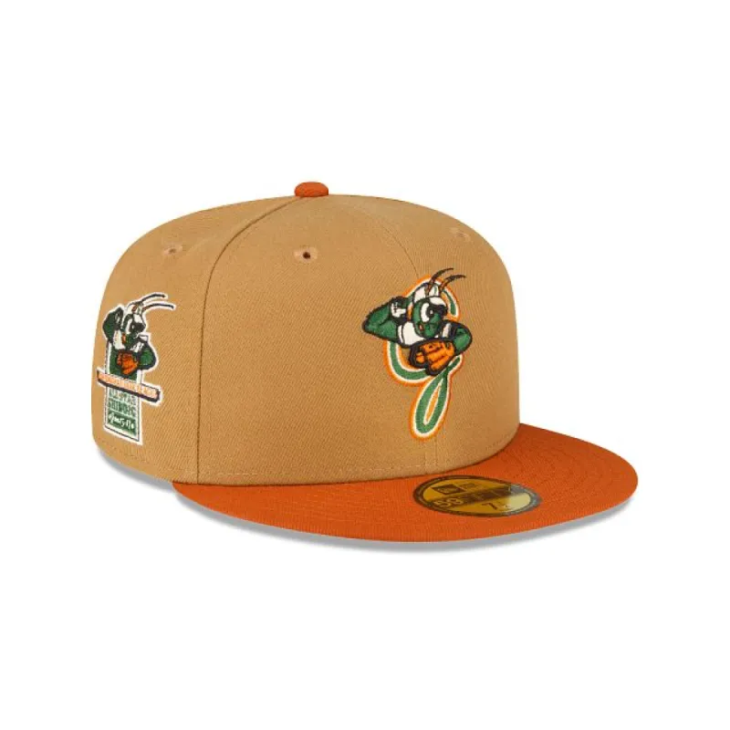 Greensboro Grasshoppers Wheat 59FIFTY Fitted Hat sold by New Era
