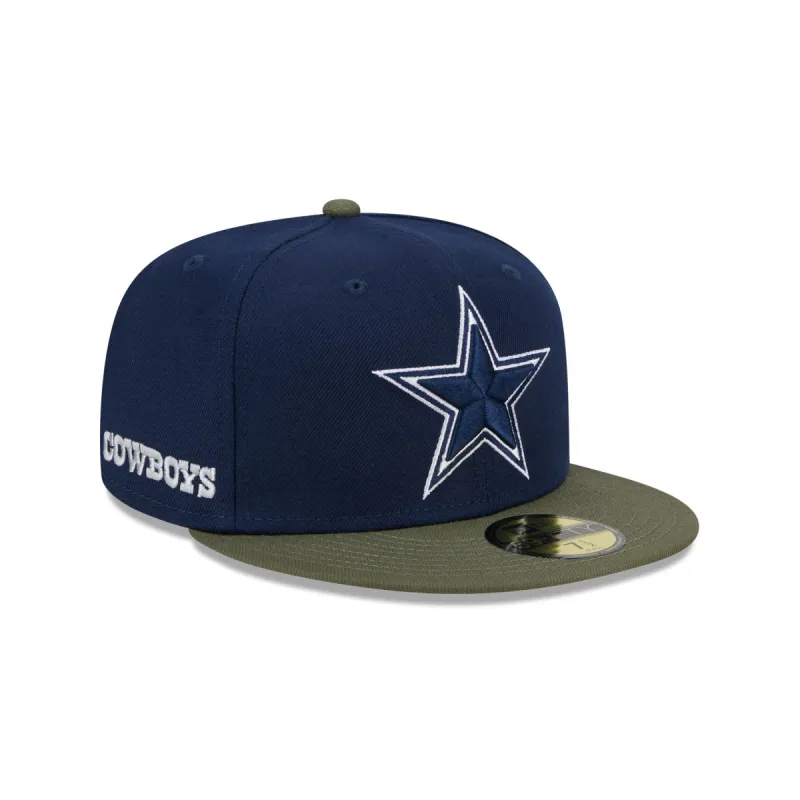 Dallas Cowboys Olive Visor 59FIFTY Fitted Hat sold by New Era