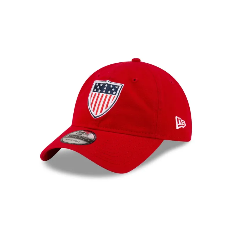 Team USA Shield Red 9TWENTY Adjustable Hat sold by New Era