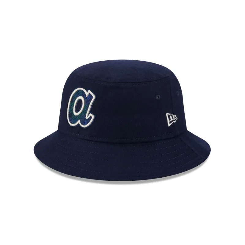 Atlanta Braves Plaid Bucket Hat sold by New Era
