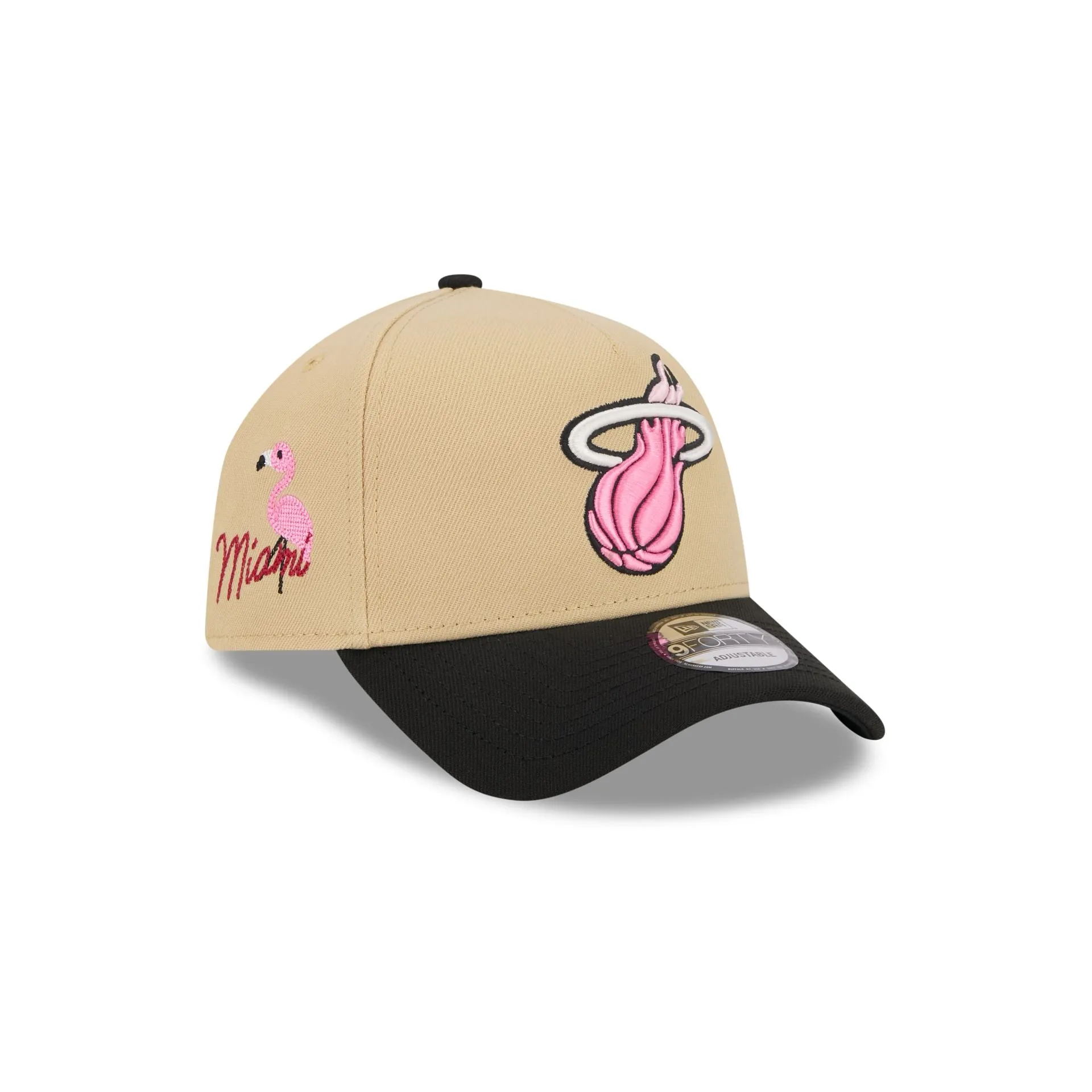 Miami Heat City Side Patch 9FORTY A-Frame Snapback Hat sold by New Era