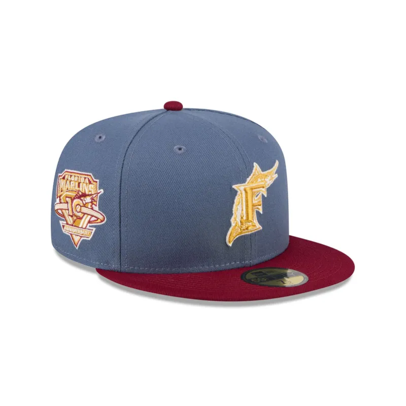 Miami Marlins Deep Blue 59FIFTY Fitted Hat sold by New Era