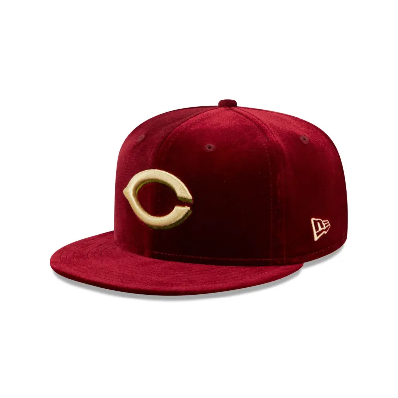 Cincinnati Reds Vintage Velvet 59FIFTY Fitted Hat sold by New Era