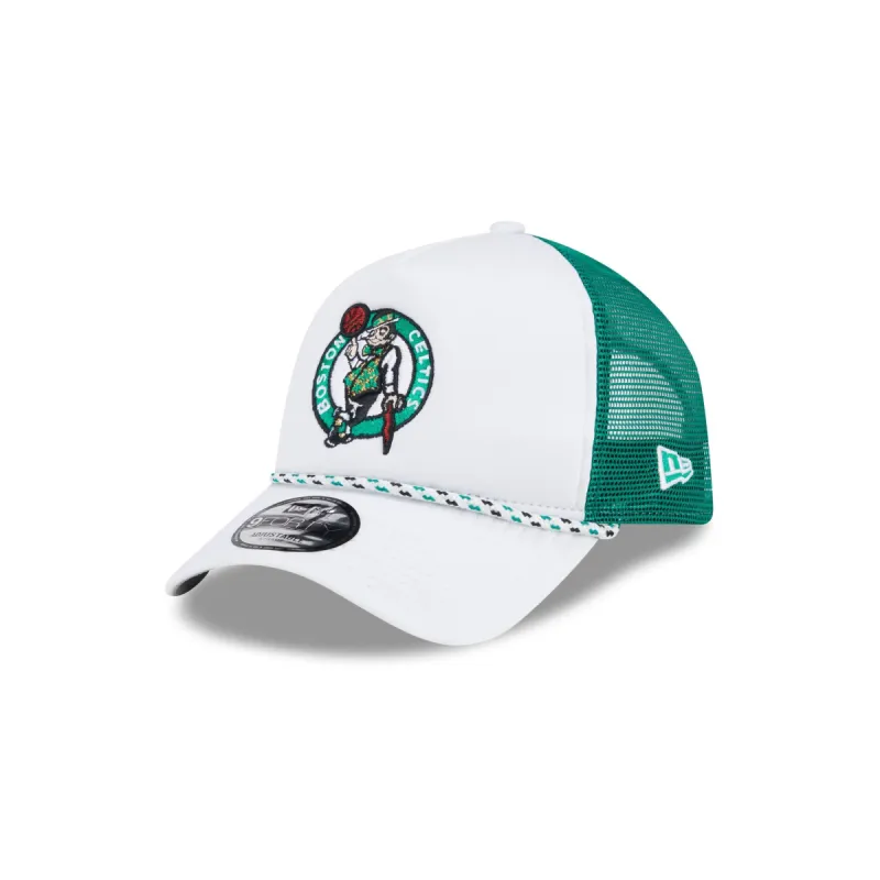 Boston Celtics Court Sport 9FORTY A-Frame Trucker Hat sold by New Era