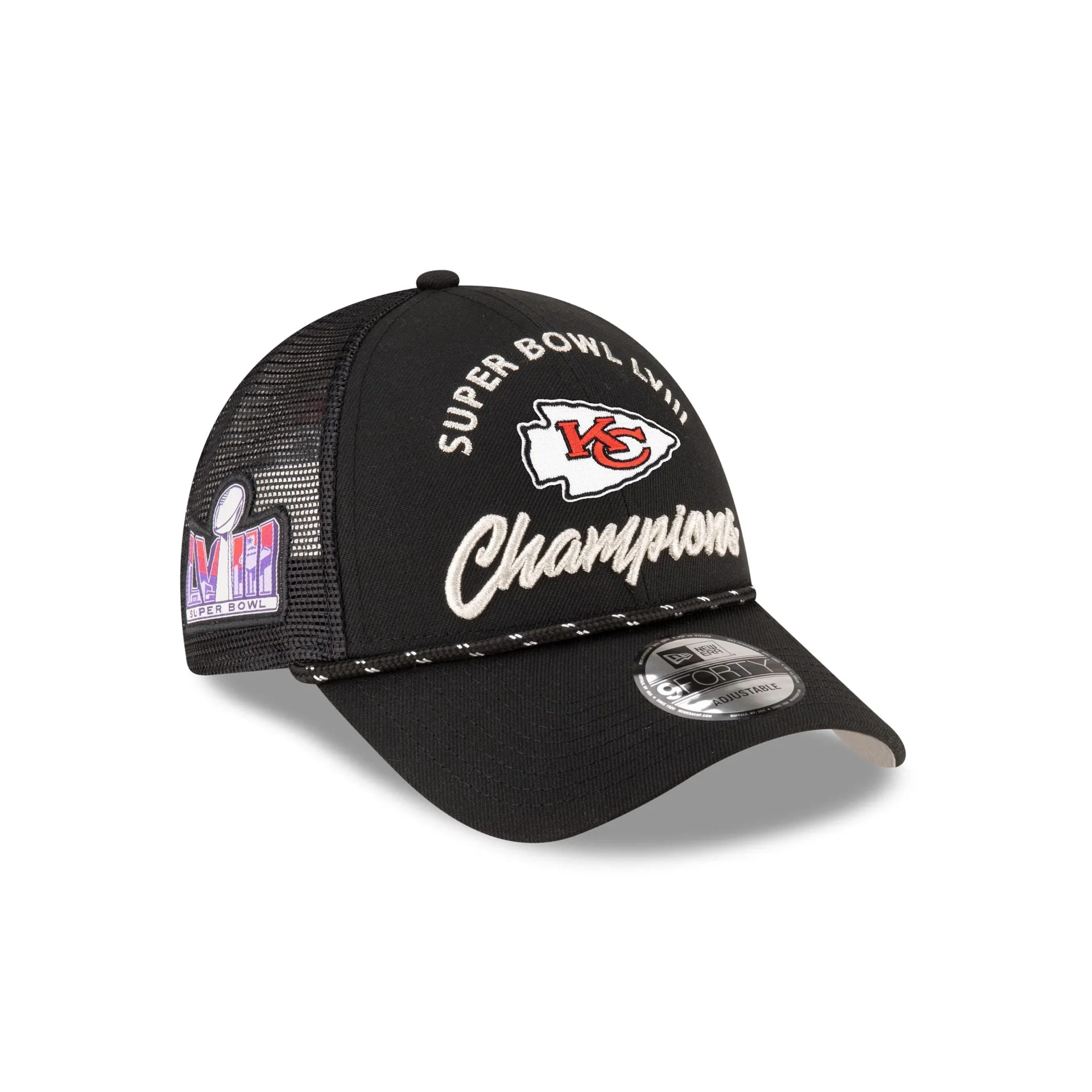 Kansas City Chiefs Super Bowl LVIII Parade 9FORTY Trucker Hat sold by New Era
