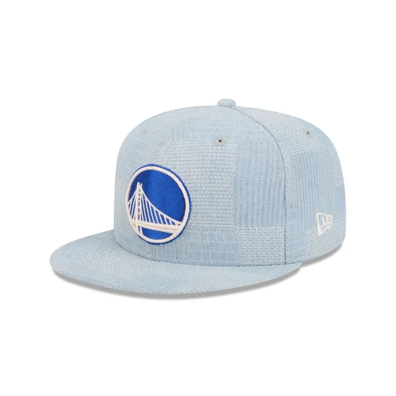 Golden State Warriors Denim Patchwork 9FIFTY Snapback Hat sold by New Era