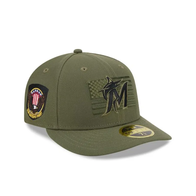 Miami Marlins Armed Forces Day 2023 Low Profile 59FIFTY Fitted Hat sold by New Era