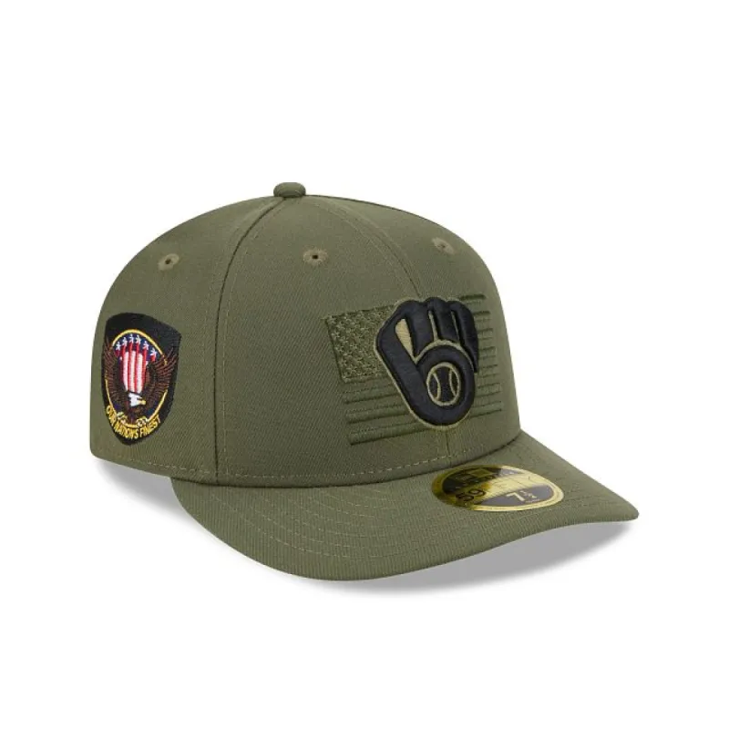 Milwaukee Brewers Armed Forces Day 2023 Low Profile 59FIFTY Fitted Hat sold by New Era