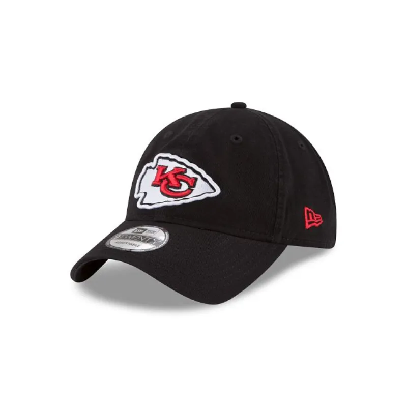 Kansas City Chiefs Core Classic Black 9TWENTY Adjustable Hat sold by New Era