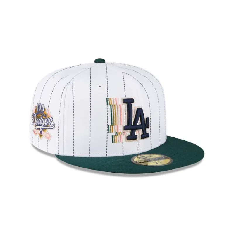Just Caps White Pinstripe Los Angeles Dodgers 59FIFTY Fitted sold by New Era