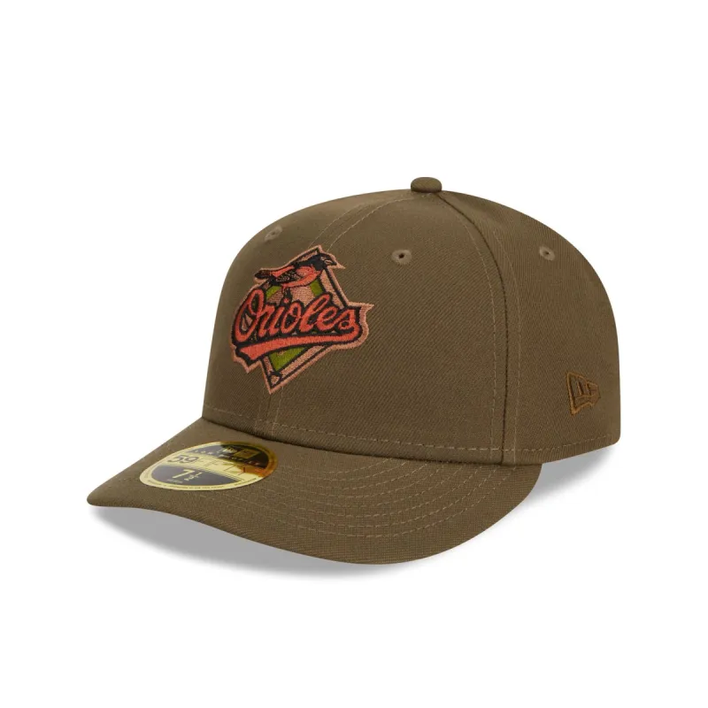 Baltimore Orioles Rustic Fall Low Profile 59FIFTY Fitted Hat sold by New Era
