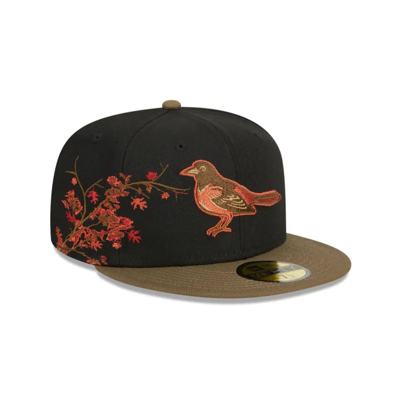 Baltimore Orioles Rustic Fall 59FIFTY Fitted Hat sold by New Era