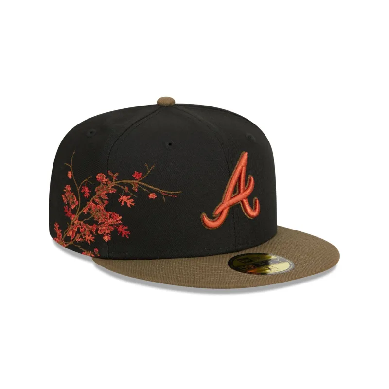 Atlanta Braves Rustic Fall 59FIFTY Fitted Hat sold by New Era
