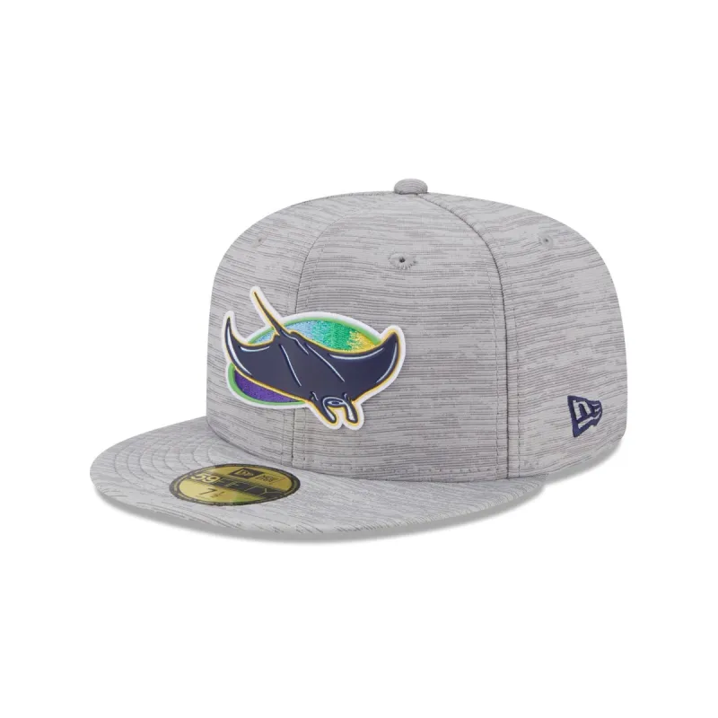 Tampa Bay Rays 2023 Clubhouse Gray 59FIFTY Fitted Hat sold by New Era