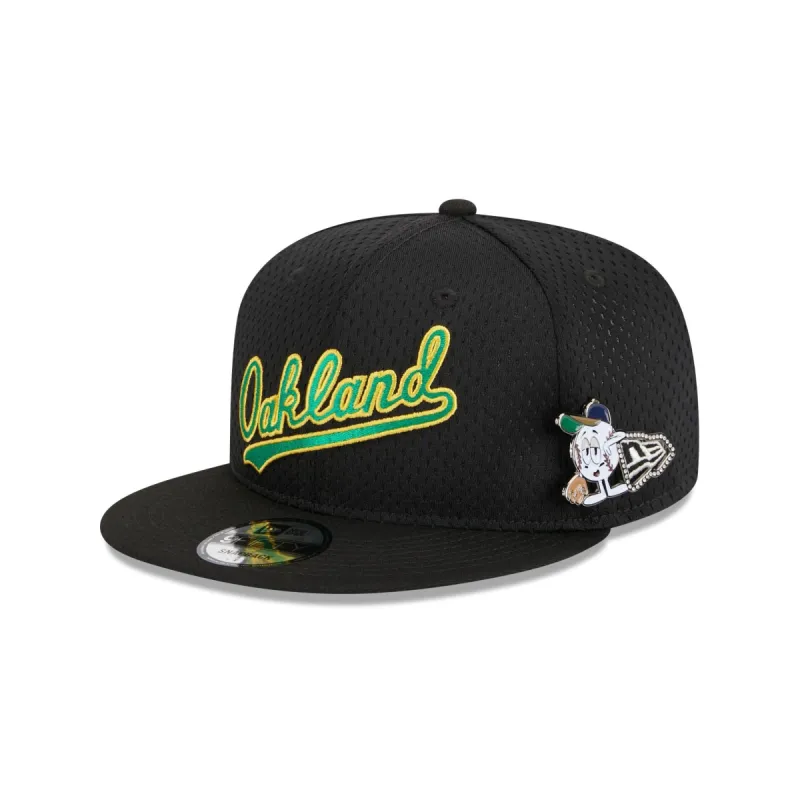 Oakland Athletics Post-Up Pin 9FIFTY Snapback Hat sold by New Era
